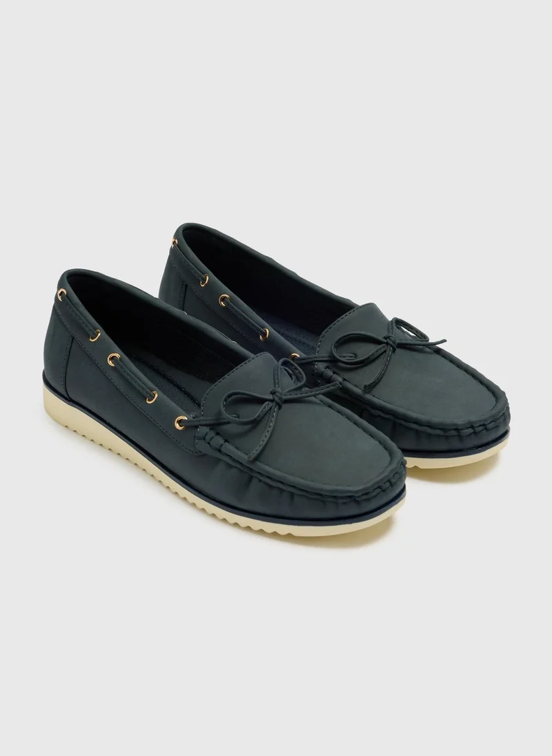 ماتلان Soleflex Navy Boat Loafers